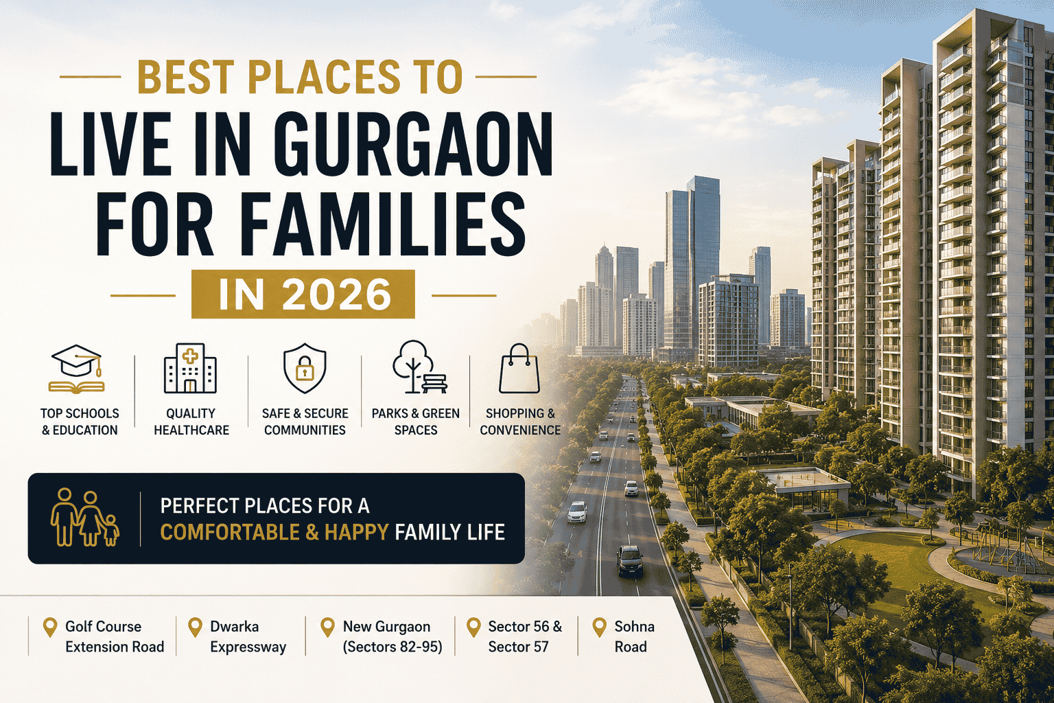 Best Places to Live in Gurgaon for Families in 2026